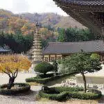 Templo budista de Woljeongsa en el distrito de Pyeongchang