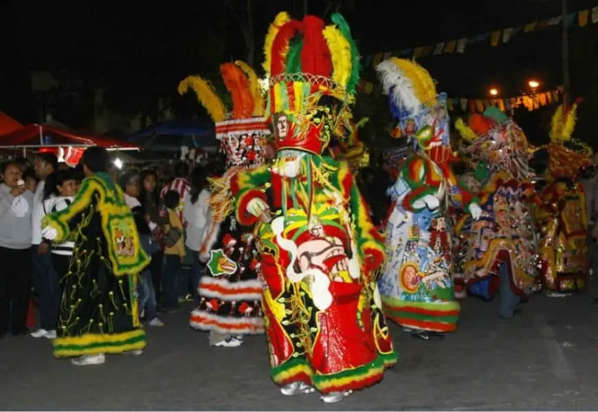 Chinelos en el carnaval de Milpa Alta