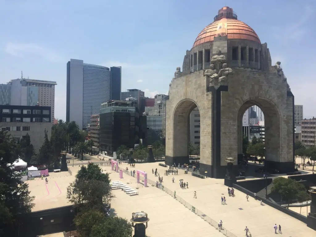 Plaza de la República desde la terraza del Frontón México