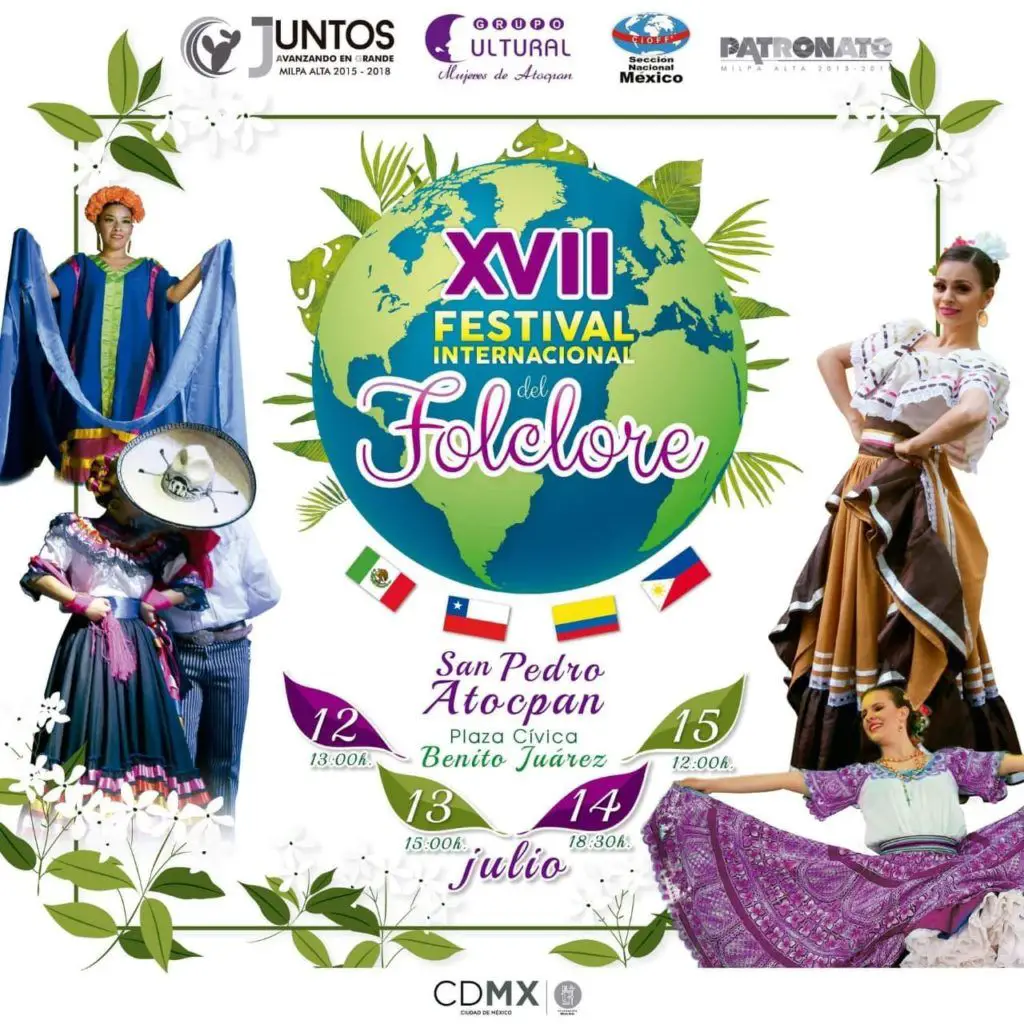 El Grupo Cultural Mujeres de Atocpan organiza el XVII Festival Internacional del Folclore