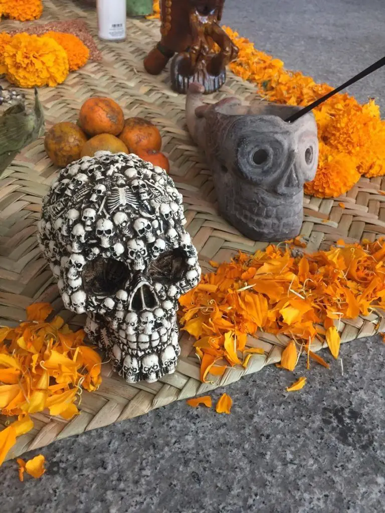 Cráneo de día de muertos en Hidalgo