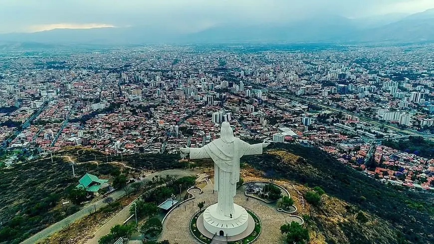 El Cristo mas grande del mundo en Cochabamba, Bolivia