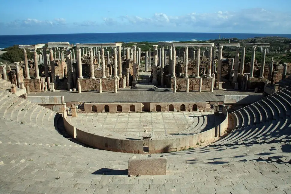 ciudad romana de Leptis Magna en Libia