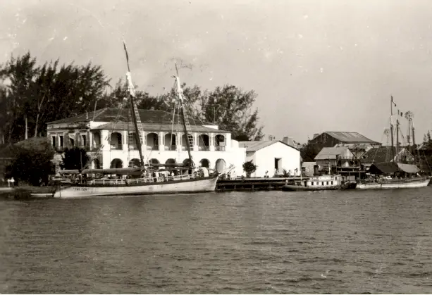 Foto histórica de la Aduana de Frontera, Tabasco