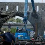 Destrucción del puente medieval de Tournai