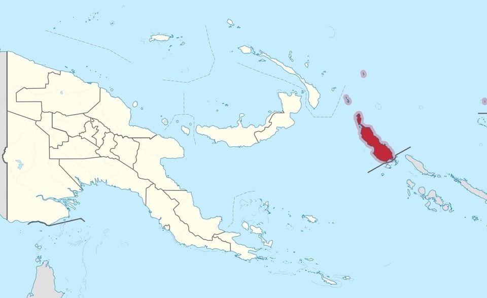 Mapa que muestra donde se encuentra Bougainville