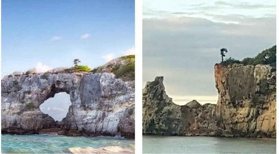 Punta Ventana Puerto Rico antes y después del terremoto de 2020