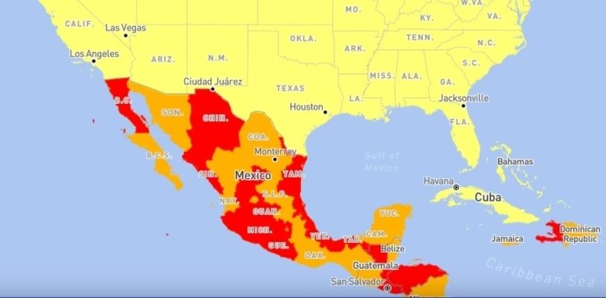 Mapa de inseguridad en México 2022