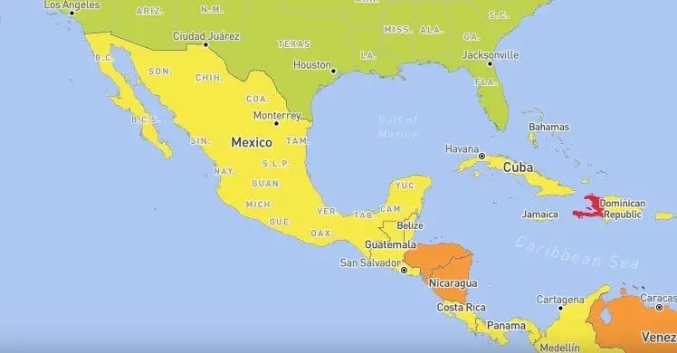 Mapa de riesgos sanitarios México 2022