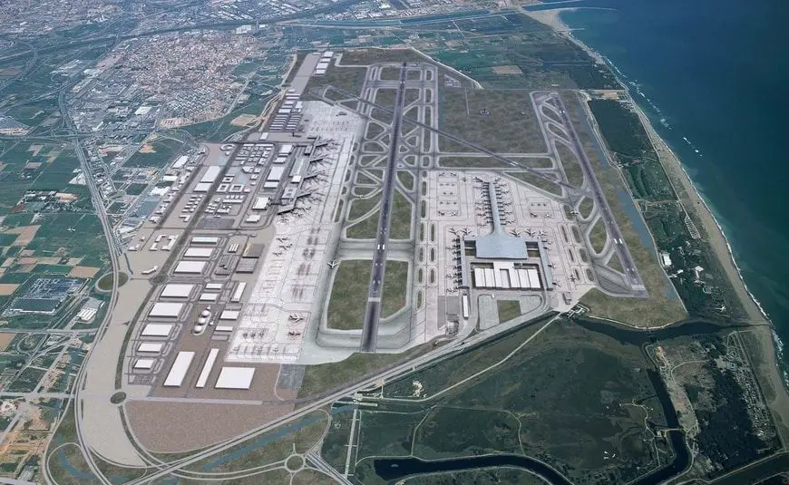 Vista aérea del aeropuerto Josep Tarradellas