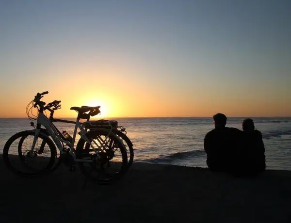 Bicicletas puesta de sol
