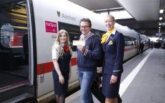 viajero cambia de avión a tren en Alemania