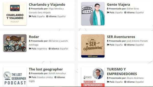 imágenes de podcasts viajeros