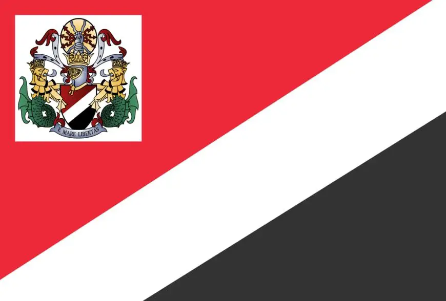 Sealand flag and coat of arms