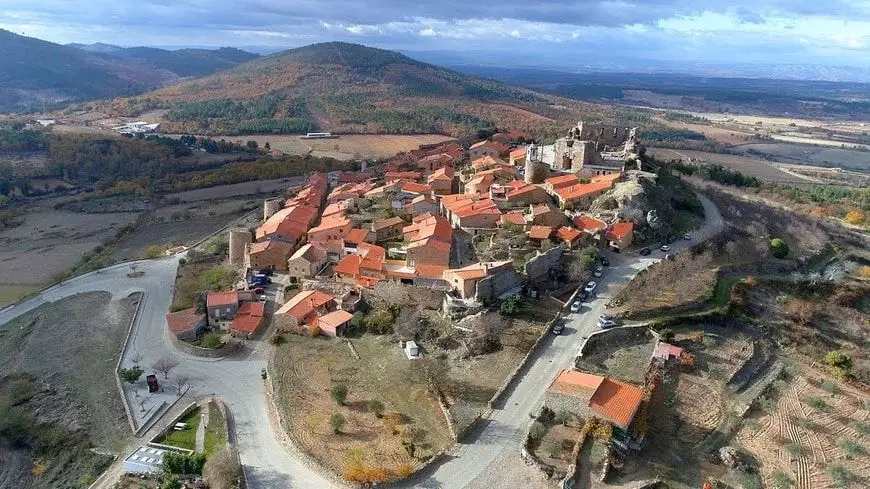 Vista aérea de Castelo Rodrigo Portugal