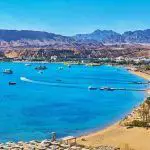 Vista del mar Rojo desde Sharm el-Sheij