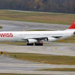 Avión de Swiss Air, la aerolínea de Suiza