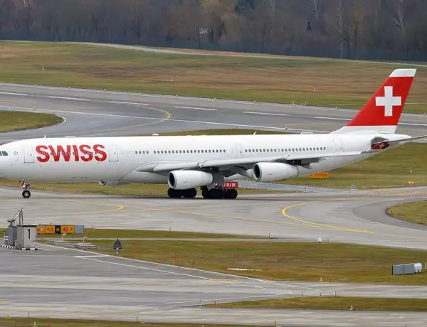 Avión de Swiss Air, la aerolínea de Suiza