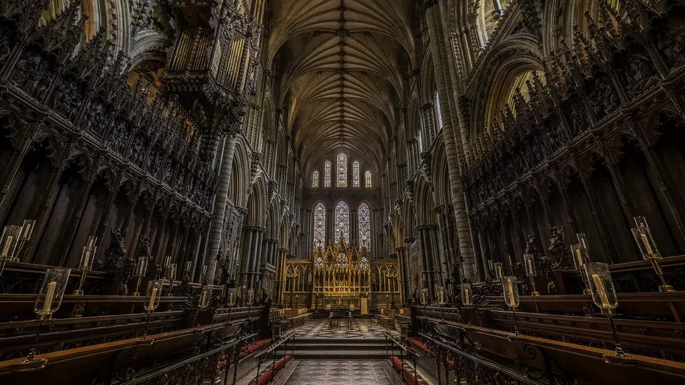 Interior de la Catedral de Ely, donde se filmó Maestro