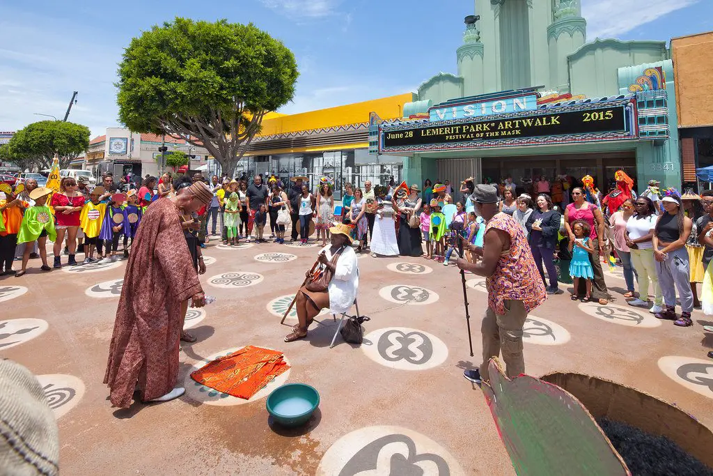 Barrio de Leimart Park en Los Ánglees